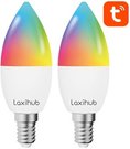 Chytrá LED žárovka Laxihub LAE14S (2-pack) WiFi Bluetooth Tuya