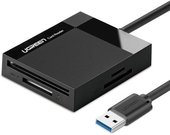 Čtečka karet UGREEN CR125 4 v 1 USB 3.0 0,5 m (černá)