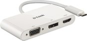 D-Link DUB-V310 HUB USB -C to HDMI/VGA/DisplayP