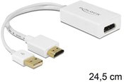 Delock ADAPTER HDMI(M)->Display port(F)+USB(M) 24cm