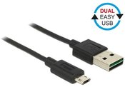 Delock Cable Micro USB AM-BM DUAL EASY-USB 2m