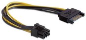 Delock Cable SATA Power(M)-> PCI Express 6Pin 21cm
