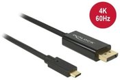 Delock USB-C cable -> DisplayPort M / M 1m (DP alternative mode) 4K 60Hz black