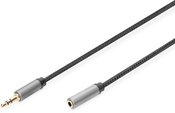 Digitus AUX Audio Cable Stereo 3.5mm Male to Female Aluminum Housing  DB-510210-018-S 1.8 m