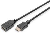 Digitus HDMI High Speed extension cable AK-330201-050-S Black, Type A M/F, 5 m