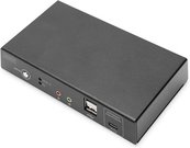 DIGITUS KVM-Switch 2-Port 4K30Hz,USB-C/USB/HDMI in/out