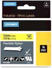 Dymo Rhino Flexible Nylon Tape 12 mm x 3,5 m black to yellow