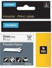 Dymo Rhino Flexible Nylon Tape 24 mm x 3,5 m black to white