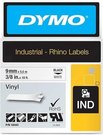 Dymo Rhino Label IND, Vinyl 9 mm x 5,5 m black to white