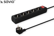 Elmak Power strip with anti-surge protection 5 outlets with ground wire, 5m Savio LZ-03