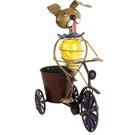 Figūrėlė Šuo ant dviračio su vazonėliu metalinė H:50 W:38 D:16 cm 69182