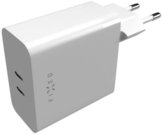 Fixed Dual USB-C Mains Charger, PD support, 65W
