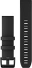Garmin watch strapQuickFit 22mm, black silicone/stainless steel