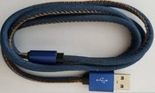 Gembird Cable USB 2.0 Type C premium jeans 1 m