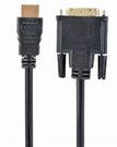 Gembird HDMI to DVI male-male cable with gold-plated connectors, 3m