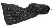 Gembird Silicone keyboard USB+PS/2 black