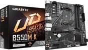 Gigabyte B550M K 1.0 M/B Processor family AMD, Processor socket AM4, DDR4 DIMM, Memory slots 4, Supported hard disk drive interfaces  SATA, M.2, Number of SATA connectors 4, Chipset AMD B550, Micro ATX