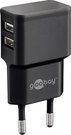 Goobay 44951 Dual USB charger 2.4 A (12W), Black