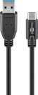 Goobay 67999 Sync & Charge Super Speed USB-C™ to USB A 3.0 charging cable, 0,5m, Black