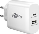 Goobay 65412 USB-C PD Dual Fast Charger (45 W), White Goobay
