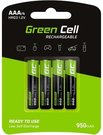 Green Cell Rechargeable Batteries 4x AAA HR03 950mAh