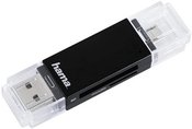 Hama USB 2.0 OTG Card Reader Basic SD/microSD black