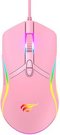 Havit MS1026 gaming mouse RGB 1000-6400 DPI (pink)