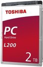 HDD|TOSHIBA|L200|2TB|SATA 3.0|128 MB|5400 rpm|2,5"|Thickness 9.5mm|HDWL120UZSVA
