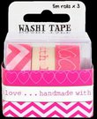 Washi tape pack "With love" (3pcs x 5m)
