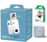 Fujifilm Instax mini 12 camera Clay White + Instax Mini Glossy (10pl) + dėklas