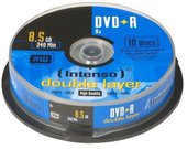 1x10 Intenso DVD+R 8,5GB 8x Speed, Double Layer Cakebox