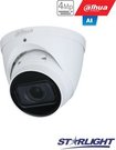 IP kamera kupol. 4MP STARLIGHT AI, IR pašv. iki 40m, 1/3” 2.7~13.5mm. automatinis obj, SMD, IVS