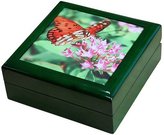 Prisiminimų dėžutė su nuotrauka (14x14cm, žalia)