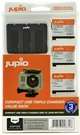 Jupio Kit: 3x GoPro AHDBT-401 HERO4 akumulatori ar 1160mAh ietilpību + Compact USB lādētājs
