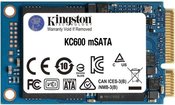 Kingston KC600 1000 GB, SSD interface mSATA, Write speed 520 MB/s, Read speed 550 MB/s