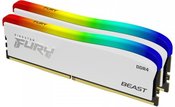 Kingston Memory DDR4 Fury Beast RGB 32GB(2*16GB)/3200 CL16 biała