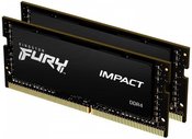 Kingston Memory DDR4 Fury Impact SODIMM 64GB(2*32GB)/2666 CL16