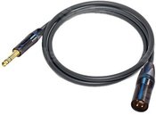 L-2T2S microphone cable 6,0mm, XLR (M) / JACK TRS 6,3mm 0,3m, BLK