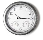 Laikrodis sidabro sp. laukui su temperatūros matuokliu W7962 30x30x4 cm Viddop