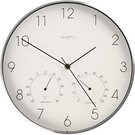 Laikrodis sieninis aliumininis su termometru, higrometru D31 cm (mix) 601827