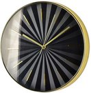 Laikrodis sieninis auksinės/juodos spalvos plastikinis 30x30x3 cm HTBE8193
