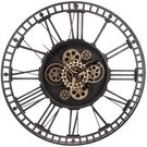 Laikrodis sieninis juodos/rudos sp. metalinis 75x75x4,5 cm 144218