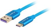 Lanberg USB-C to USB-A Cable, 1 m, Blue