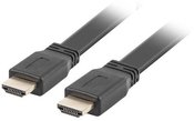 Lanberg Cable HDMI-HDMI v2.0 1m black flat