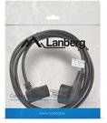 Lanberg Cable power CEE 7/7 - IEC 320 C13 right angle VDE 1.8M black