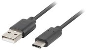 Lanberg Cable USB CM - AM 2.0 1m black QC 3.0, full copper