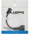 Lanberg Extension power cable IEC 320 C14 - Schuko 20cm black