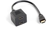 Lanberg HDMI-A Adapter (M) -> HDMI-A (F) x2 20cm splitter