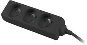 Lanberg Power strip 1.5m, black, 3 sockets, cable made of solid copper