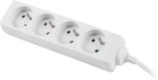 Lanberg Power strip 1.5m, white, 4 sockets, cable made of solid copper